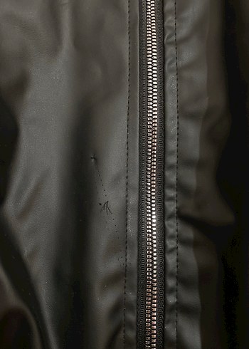 Siyah Kemerli Kısa Deri Kadın Ceket - Görsel 8