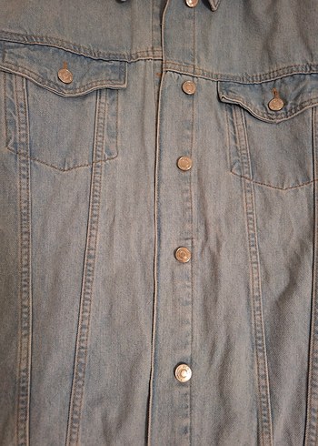 Kapüşonlu Mavi Denim Ceket - Görsel 2