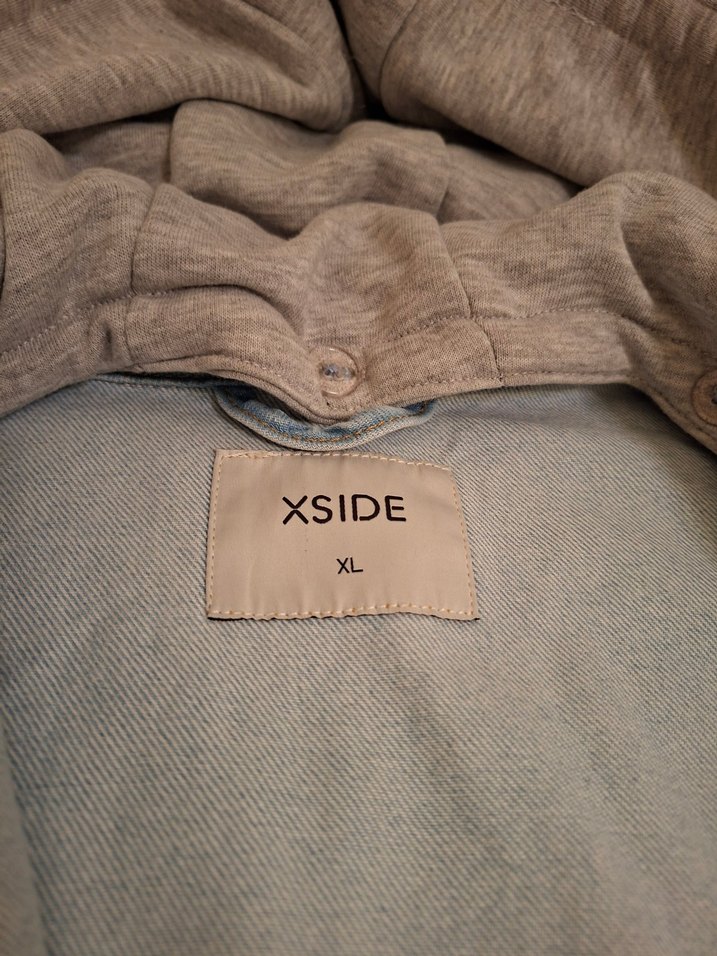 Kapüşonlu Mavi Denim Ceket - Görsel 4