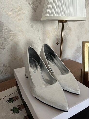 Nine West Gümüş topuklu ayakkabi