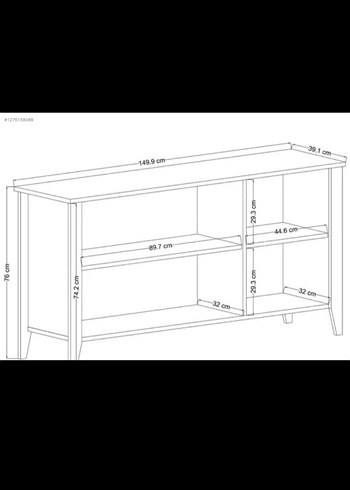 Beyaz ve ahşap konsolu evidea marka (mersin içi) - Görsel 4