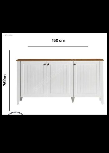 Beyaz ve ahşap konsolu evidea marka (mersin içi) - Görsel 2