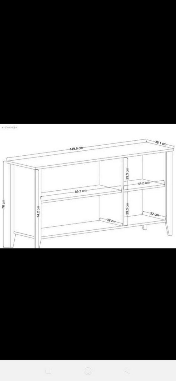 Beyaz ve ahşap konsolu evidea marka (mersin içi) - Görsel 4
