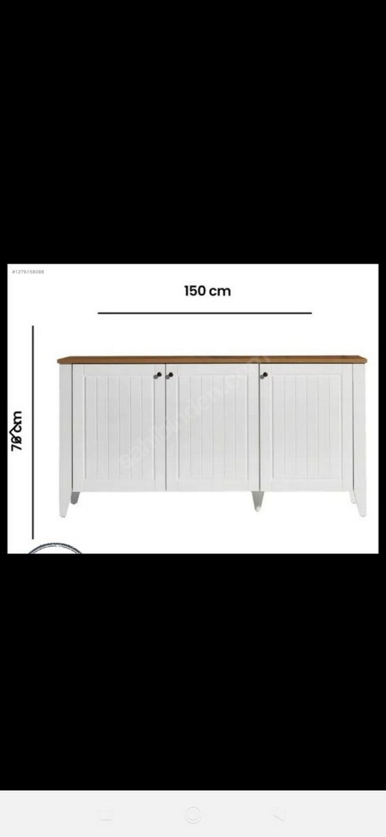 Beyaz ve ahşap konsolu evidea marka (mersin içi) - Görsel 2