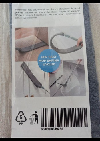 Gri Toz Temizleyici Aparat her ebat mop sapına uygun - Görsel 4