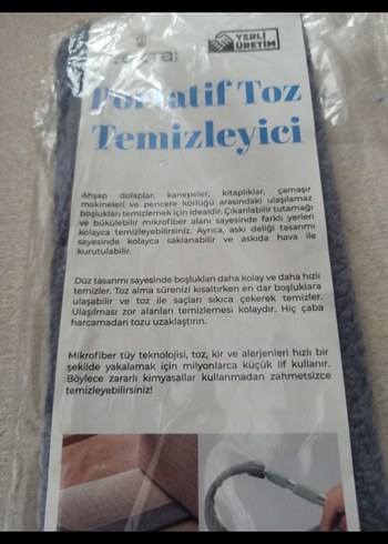 Gri Toz Temizleyici Aparat her ebat mop sapına uygun - Görsel 2