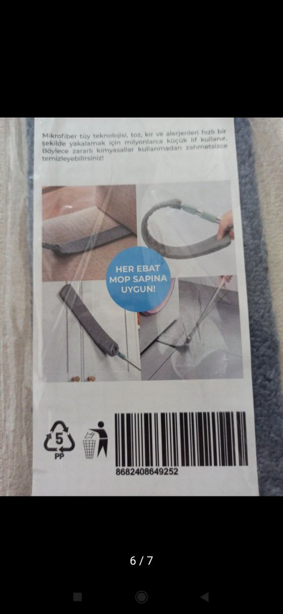 Gri Toz Temizleyici Aparat her ebat mop sapına uygun - Görsel 4