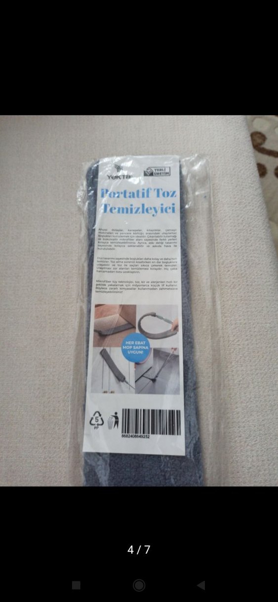 Gri Toz Temizleyici Aparat her ebat mop sapına uygun - Görsel 3