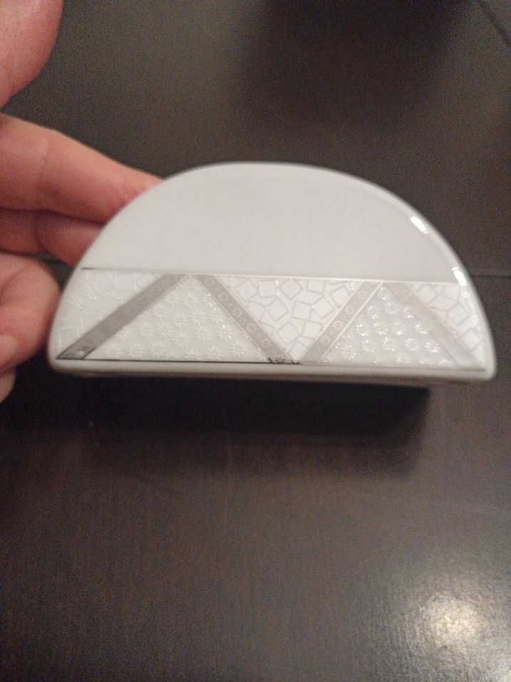 Gri porselen peçetelik hiç kullanılmamıştır temiz defosuz ürün - Görsel 2