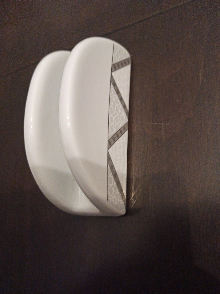 Gri porselen peçetelik hiç kullanılmamıştır temiz defosuz ürün - Görsel 4