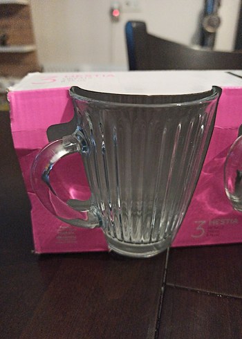 3'lü Pembe Kutuda Cam Bardak Seti 250cc - Görsel 2