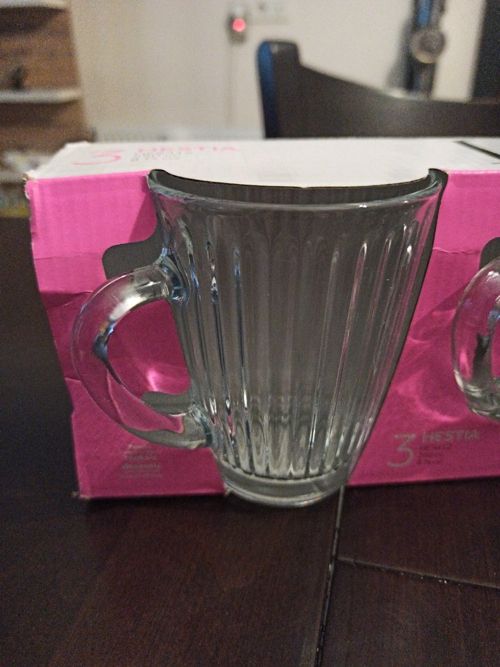 3'lü Pembe Kutuda Cam Bardak Seti 250cc - Görsel 2