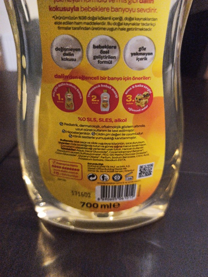 Dalin Bebek Şampuanı 700 ml yeni ürün hiç kullanılmamıştır - Görsel 4