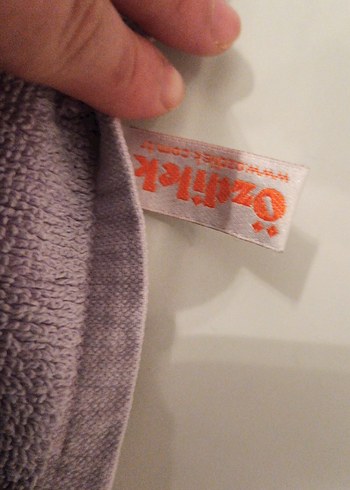 Nakışlı Gri Havlu - Görsel 2