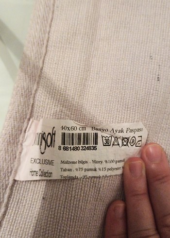 Nakışlı Bej Banyo Paspası - Görsel 2