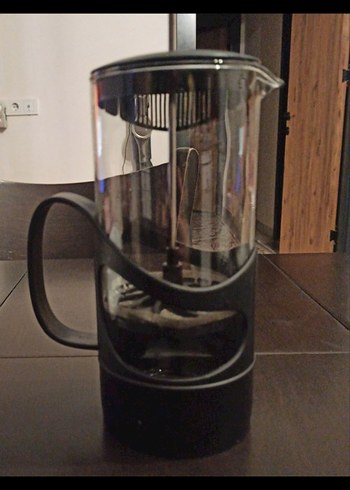 Siyah Cam French Press Çay Demliği - Görsel 2