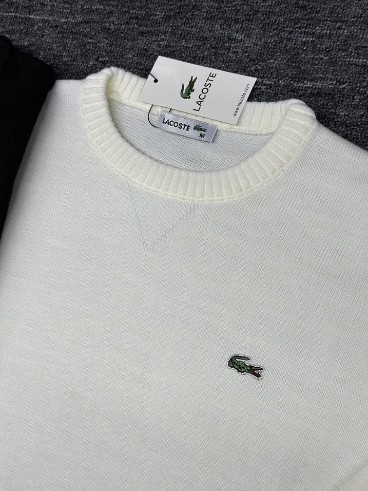 Beyaz Lacoste Erkek Sweatshirt - Görsel 5