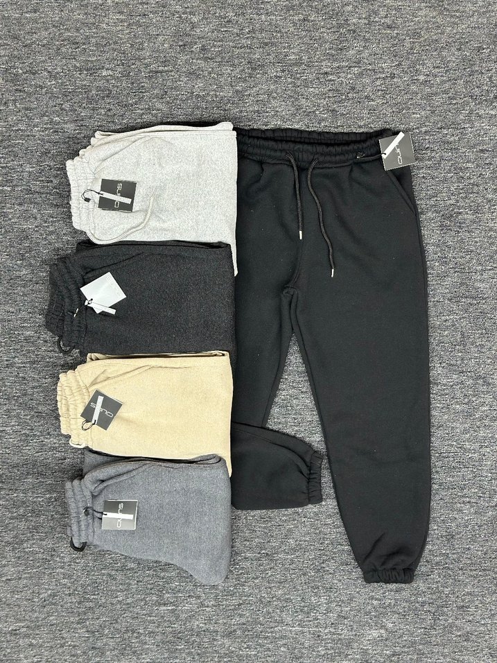 Siyah Rahat Kesim Kadın erkek Eşofman Altı - Görsel 3