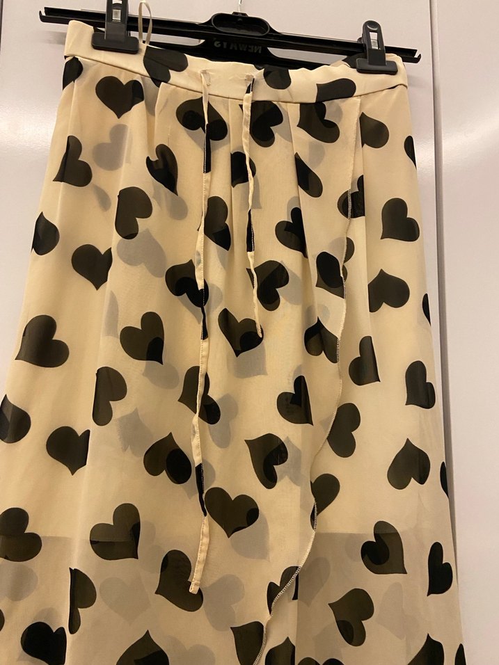 Bej Baskılı Uzun Bohem Etek - Görsel 2