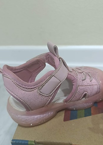 vicco ışıklı sandaletKız Çocuk Pembe Cırtlı Sneakers - Görsel 4