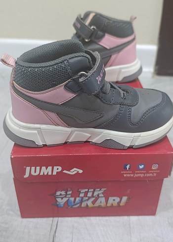 Jump kids Gri Çocuk Spor Ayakkabı Velcro - Görsel 4