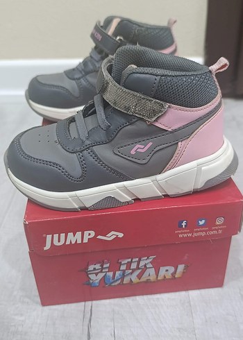 Jump kids Gri Çocuk Spor Ayakkabı Velcro - Görsel 5