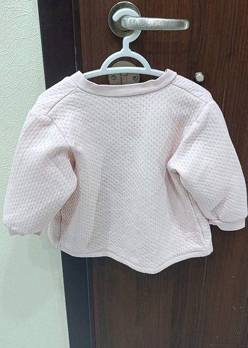 hello baby Kız Çocuk Düğmeli Pembe Pamuk Hırka - Görsel 2