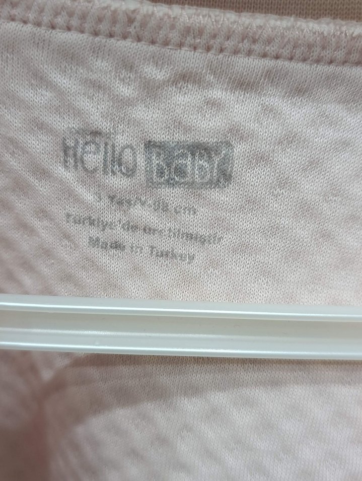 hello baby Kız Çocuk Düğmeli Pembe Pamuk Hırka - Görsel 3