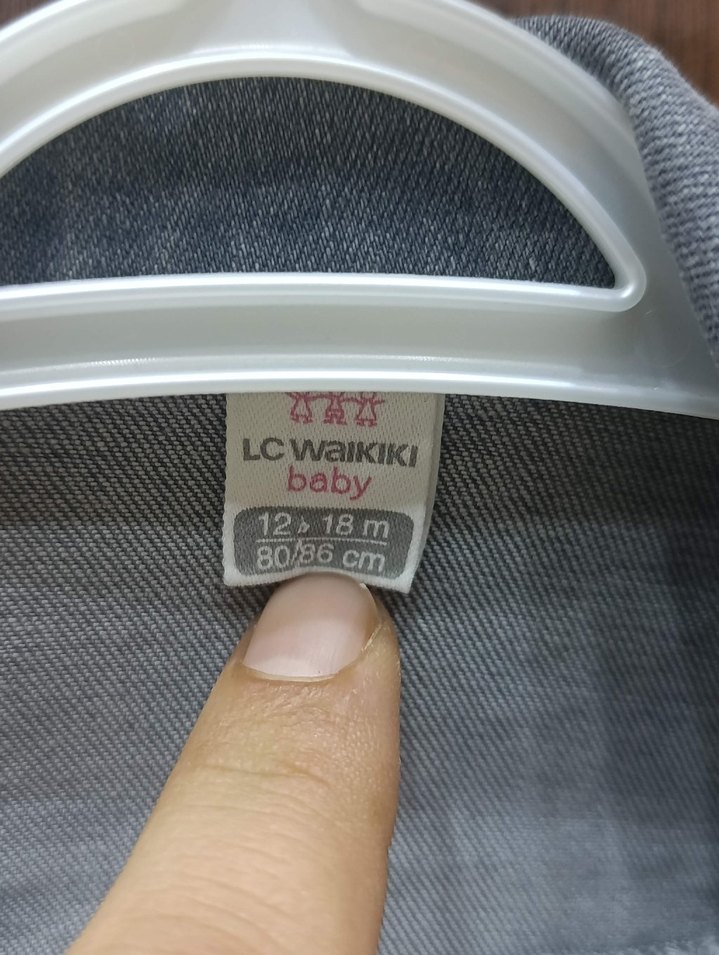 LCW Kız Çocuk Gri Denim Düğmeli kot Ceket - Görsel 3