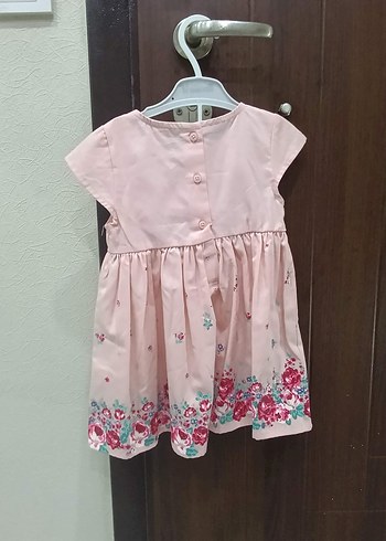 Pembe Çiçekli Kız Çocuk Elbise - Görsel 2