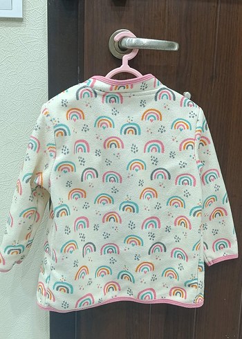 hello baby Kız Çocuk Çok Renkli Desenli Düğmeli Ceket - Görsel 2