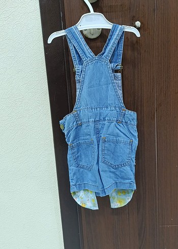 overdo Renkli Batik Desenli Kız Kot Tulum - Görsel 2