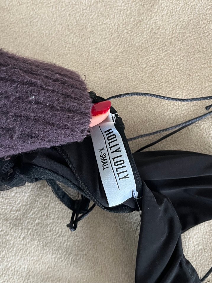 Siyah Kolları Tüllü Bodysuit - Görsel 2