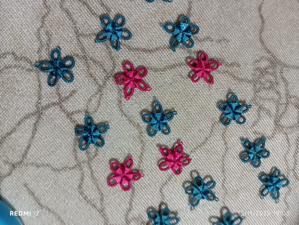 Bohem Çiçek Desenli El İşi Kumaş - Görsel 3