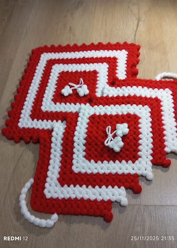 Pembe Renkli Örgü Banyo Süngeri - Görsel 2