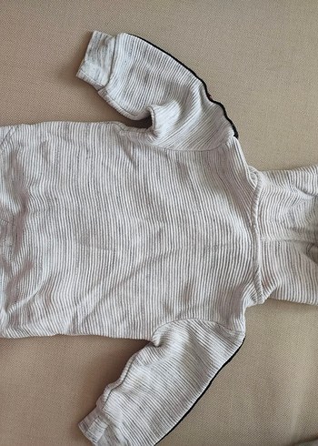 Kapüşonlu Gri Bebek İkili Takım - Görsel 2