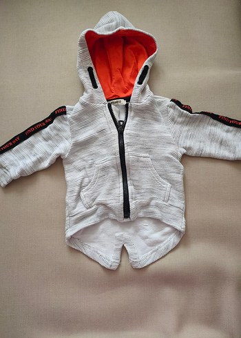 Kapüşonlu Gri Bebek İkili Takım - Görsel 3