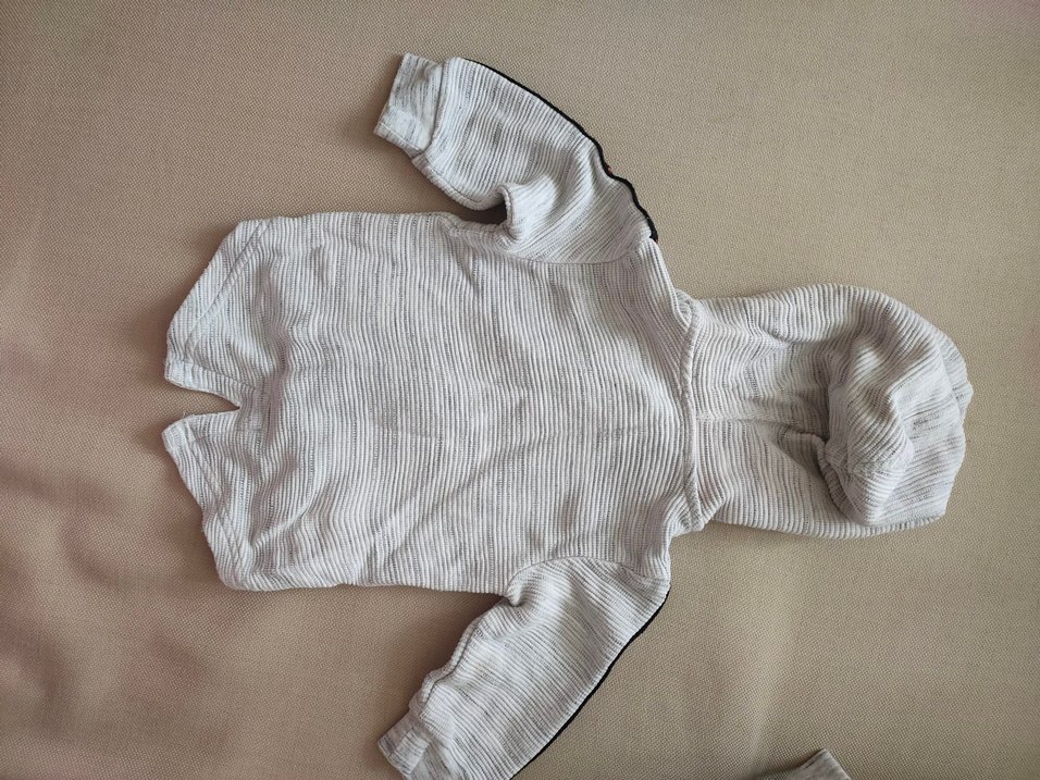 Kapüşonlu Gri Bebek İkili Takım - Görsel 2