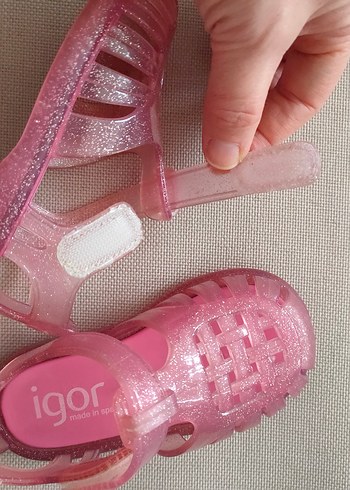 Pembe simli  Kız Çocuk Sandaletleri - Görsel 3