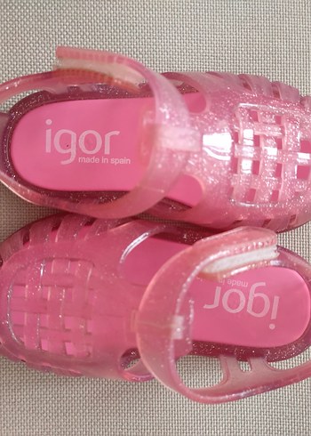 Pembe simli  Kız Çocuk Sandaletleri - Görsel 5