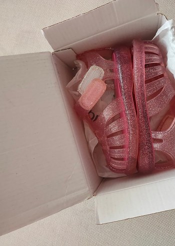 Pembe simli  Kız Çocuk Sandaletleri - Görsel 7