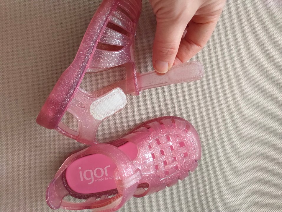 Pembe simli  Kız Çocuk Sandaletleri - Görsel 3