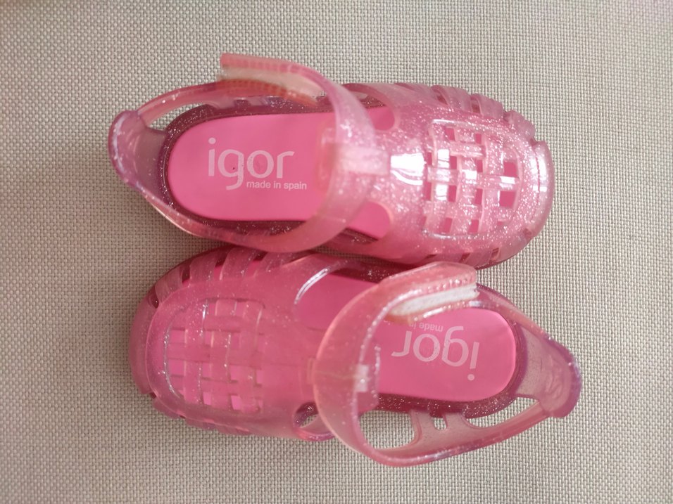 Pembe simli  Kız Çocuk Sandaletleri - Görsel 5