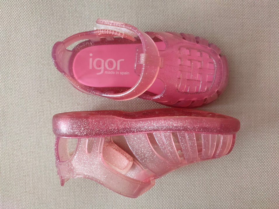 Pembe simli  Kız Çocuk Sandaletleri - Görsel 2