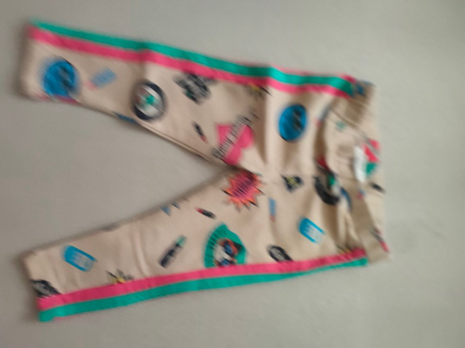 Kız Çocuk Renkli Baskılı Sweatshirt ve tayt takım - Görsel 5