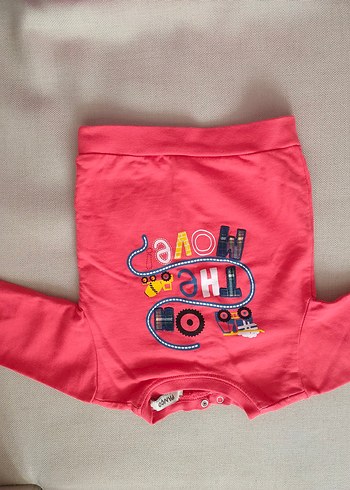 Kız Çocuk kırmızı Uzun Kollu Baskılı Tişört - Görsel 2