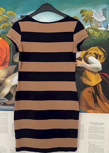 H&M Taba Lacivert Elbise - Görsel 5