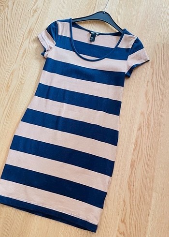 H&M Taba Lacivert Elbise - Görsel 6