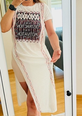 Koton Tatil Temalı Uzun Tunik Elbise - Görsel 3