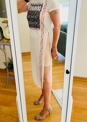 Koton Tatil Temalı Uzun Tunik Elbise - Görsel 6